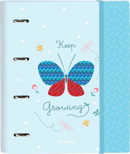 BlackFit8 Keep Growing Ringmap A4 Licht Blauw