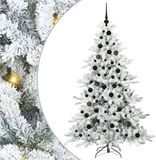 vidaXL - Artificielle - articulée - Sapin de Noël - Blanc - 180 - cm - PVC - et - Acier