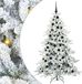 vidaXL - Artificielle - articulée - Sapin de Noël - Blanc - 180 - cm - PVC - et - Acier