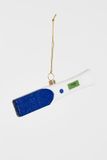 Yup in de boom glazen kerstbal zwangerschapstest 13cm blauw, wit