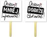 Accessoires pour photos de mariage : cartes amusantes, 2 pièces.
