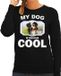 Bellatio Decorations My Dog Is Serious Cool Australische Herder Trui / Sweater Zwart - Dames - M