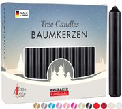 BRUBAKER 20 Stuks - Boomkaarsen - Zwart