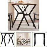 vidaXL Eettafelpoten Y-frame 60x60x73 cm Staal Zwart