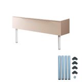 Set van 4 verstelbare stalen tafelpoten - tafel- en bureaupoten Ø 60 mm, hoogte 830 - 850 mm, grijs chroom