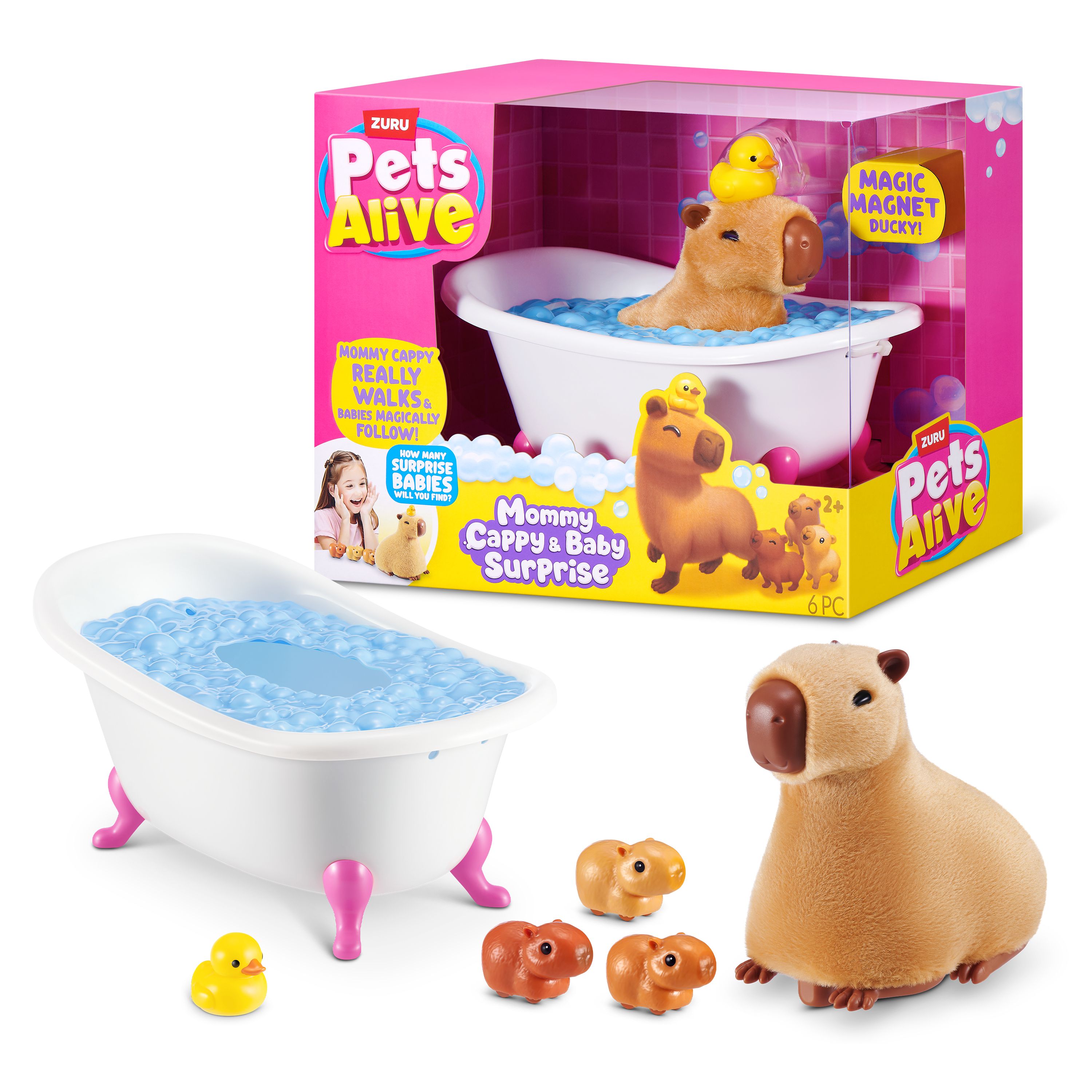ZURU Pets Alive Mommy Capybara and Baby Surprise