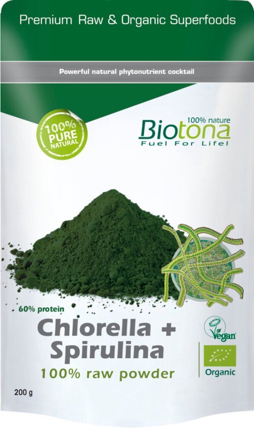 Biotona Chlorella + Spirulina Powder Raw