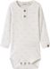 Lil' Atelier Baby romper en maille côtelée Lait de coco Rayé 57% Coton biologique, 38% TENCEL™ Lyocell, 5% Élasthanne Taille 56