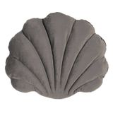 Clayre & Eef Sierkussen Schelp 38*48*6 cm Grijs Polyester Kussenhoes met Kussenvulling Blauw