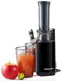 Elite Gourmet EJX600 Compacte kauwsapcentrifuge, koude-pers-sapcentrifuge, rijk aan voedingsstoffen en vitaminen, gemakkelijk schoon te maken, 16 oz sapbeker, antraciet