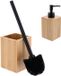 Tendance Badkameraccessoires Set Cuba - Toiletborstel en Zeep Pomp - Bamboe - Naturel Look