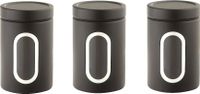 Ensemble de 3 boîtes de conservation noires idéal pour les épices ou le café