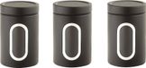 Ensemble de 3 boîtes de conservation noires idéal pour les épices ou le café