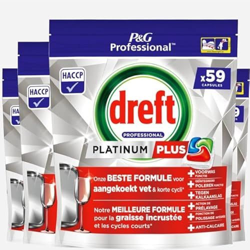 Dreft Platinum Plus Regular All in 1 Vaatwastabletten - 236 tabs (4x59) - Voordeelverpakking