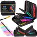 Set Crayons Dans Étui 2 Carnets de Croquis Étui 120 Pièce.