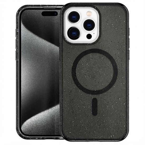 imoshion Sparkle Backcover met MagSafe voor de Apple iPhone 15 Pro - Glitter Zwart