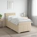 vidaXL Boxspringbed met matras, crèmekleurig, 80 x 200 cm, stof