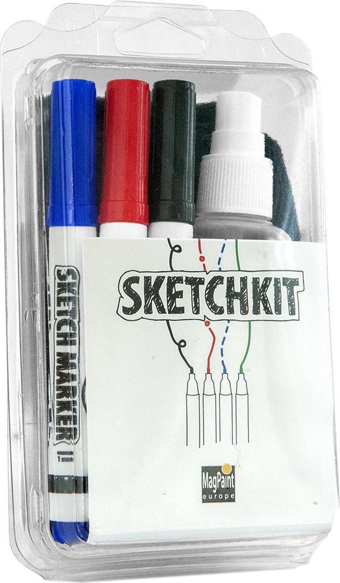 Magpaint Whiteboard Cleanerset (4 markers + cleanerspray + microfiber doek)