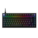 Logitech G316 X 75 gaming toetsenbord, 8-kHz rapportagesnelheid, hot-swappable tactiele schakelaars, gasket-constructie, led-puntmatrix en draaiknop, PBT, USB-C, RGB LIGHTSYNC, pc – Wit