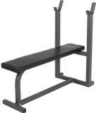 Gorilla Sports Gyronetics Vlakke Halterbank - Fitnessbank - Zwart - 220 kg Max. Belasting - 2 Jaar Garantie