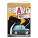 68-5003 Bravo-kaart 68-5003 Gefeliciteerd Rijbewijs B Auto Zilver Glanzend met Envelop 12x17,5cm Creatie Print Gemaakt in Frankrijk
