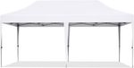 Bolt Edge Tente de réception pliable avec parois latérales - 300x600cm - Pliable - Blanc - Easy up - Pavillon - Imperméable résistant aux intempéries - Réglable en hauteur