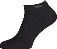 Hugo Boss BOSS Heren enkelsokken (2-pack) - katoen - antraciet grijs