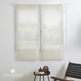Atmosphera Korte gordijnen, linnen effect, 100% polyester, 2 stuks, 60 x 160 cm