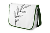 Bonamaison Digitaal bedrukte Messenger schooltas met kaki riem voor meisjes en jongens, boodschappentassen voor scholieren, schoudertassen, grootte: 29x36 cm