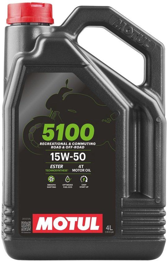 Motul 5100 15W50 4T 4L Semisynthetisch Motorolie