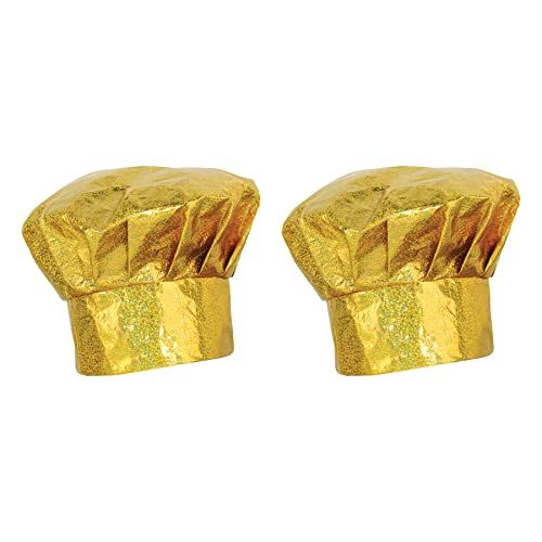 Beistle Gold 60963 Prismatische Chef's Hat, 2-Piece, Plastic