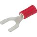 TE Connectivity 165008 Cossinet de câble à œillet 0.205 mm² 1.50 mm² Diamètre de la tige=4.3 mm Partiellement isolé Rouge 1 pièce(s)