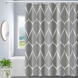 Merkloos / Sans marque Douchegordijn Verdicht polyester douchegordijn - 180x200 cm - Wasbaar - Waterdicht - Grijs