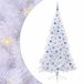 vidaXL Kunstkerstboom met 300 LED Wit 210 cm PVC en Staal