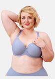 SugarShape BH True T-shirt BH, met beugel, met schaal, multiway-dragers, 75D, blauwgrijs