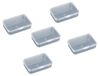 Boîte de rangement boîte de rangement boîte en plastique - Avec couvercle - 8,8 x 6 x 2,1 cm - 5 pièces - Transparent
