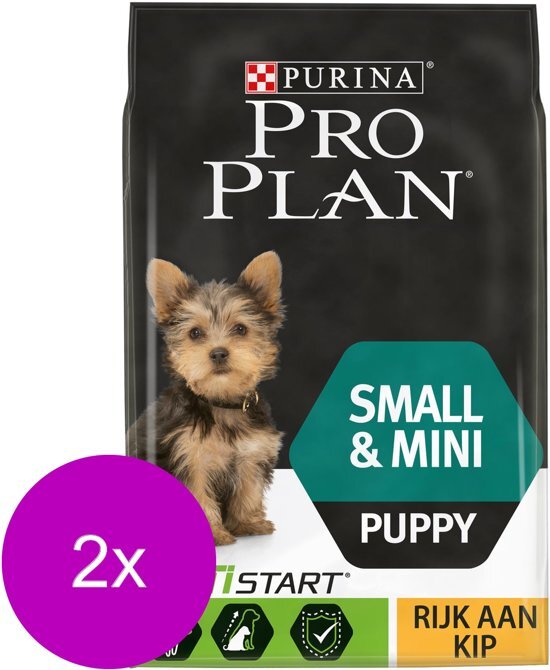 PRO PLAN Dog Puppy Small & Mini Breed - Hondenvoer - 2 x Kip 3 kg