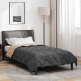 vidaXL Zomer Deken 200 x 135 cm Zomer 200 gsm Antraciet en Taupe