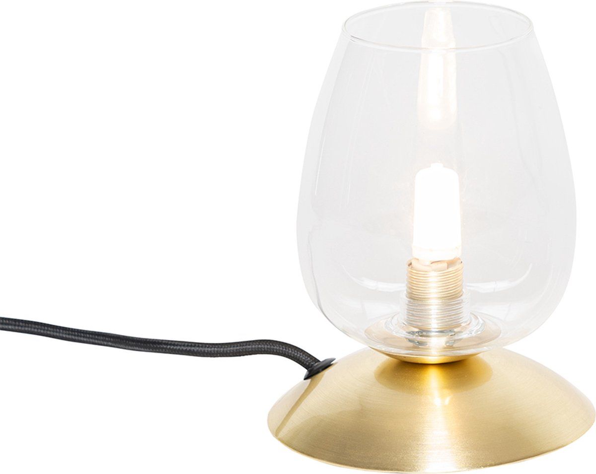 QAZQA Elien Tafellamp - Klassiek - Goud/Messing - H 15.5 cm - G9