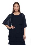 Vera Mont Sjaal Blauw Polyester Effen Langwerpig Dames Volwassenen Lente/Zomer