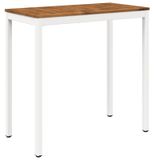 vidaXL Tuinbar-tafel, natuurlijke kleur en wit, 108,5 x 55 x 105 cm
