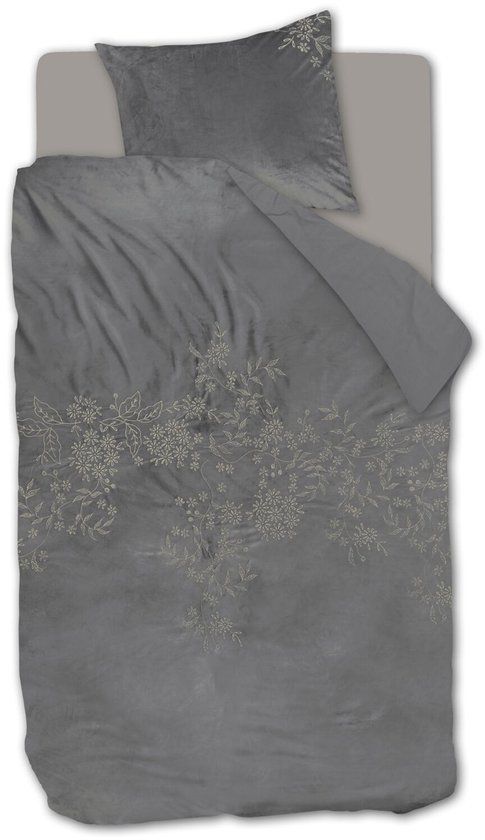 Beddinghouse Arya dekbedovertrek - Eenpersoons - 140 x 200/220 cm - Grijs