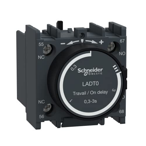 SCHNEIDER ELECTRIC TeSys Deca, LADT0, Tijdvertraging Extra Contact Blok, 1NO + 1NC, op vertraging 0.3-3s, voor, schroefklem klemmen