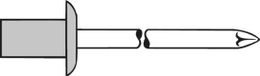 GESIPA rivet d'étanchéité CAP rivet dxl 4 x 9,5 mm