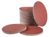 Disques de ponçage - 100 pièces - 98 mm - Rouge - Avec fermeture velcro - Pour ponceuses orbitales - Oxyde d'aluminium