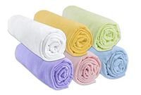 Easy Dort Hoeslaken, 60 x 120 cm, set van 6 stuks, babybed, wieg, paraplu, 60 x 120 cm, 100% katoen, meerkleurig, rekbaar, ademend, gezonde slaap, Oeko-Tex-gecertificeerd, geproduceerd in Europa