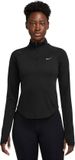 Nike Tempo Swoosh Dri-fit Dames Half-zip Top Zwart-wit Maat M