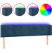 Tête de lit LED bleu foncé 163x16x78/88 cm velours
