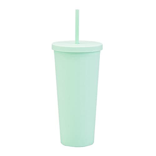 Generic 700 ml Ijskoud Rietje Drinkende Schattige Tumbler Cup Herbruikbare Acryl -tuimelaars met Deksels en Rietjes Tuimelaar met Deksel en Rietje Magere Tuimelaars met Deksels en Stro's