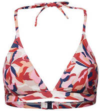 ESPRIT Women's Beach Padded Triangle Bikini Top - Red/Pink/Blue